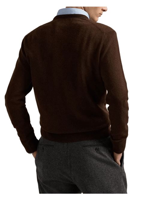 Maglia da uomo in lana, girocollo, colore marrone POLO RALPH LAUREN | 710974148011